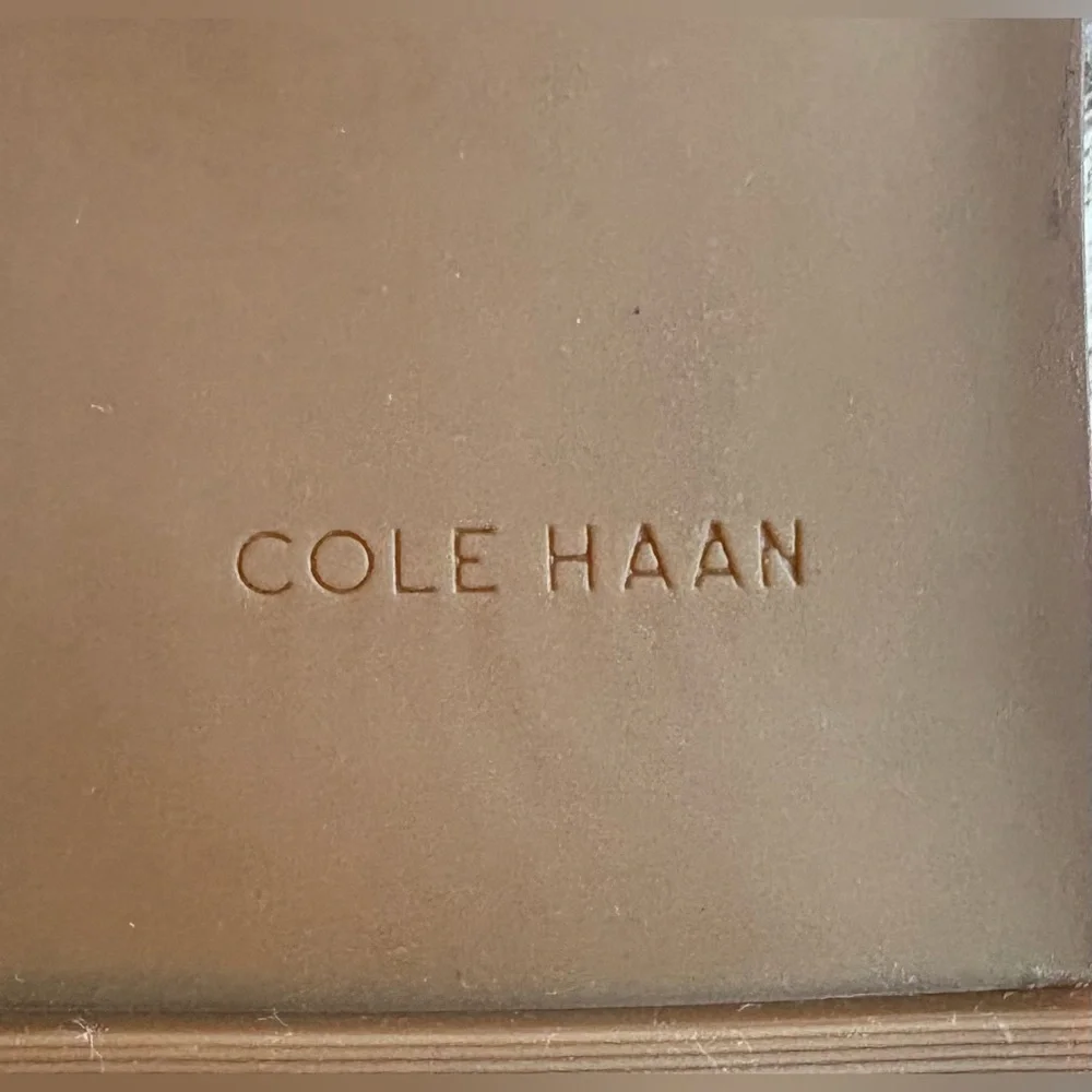 Preloved COLE HAAN Fawn Pecan Gold Leather Sandals Women's Size 10 - Picture 5 of 12